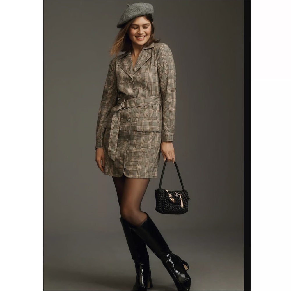 Anthropologie pilcro belted blazer dress!